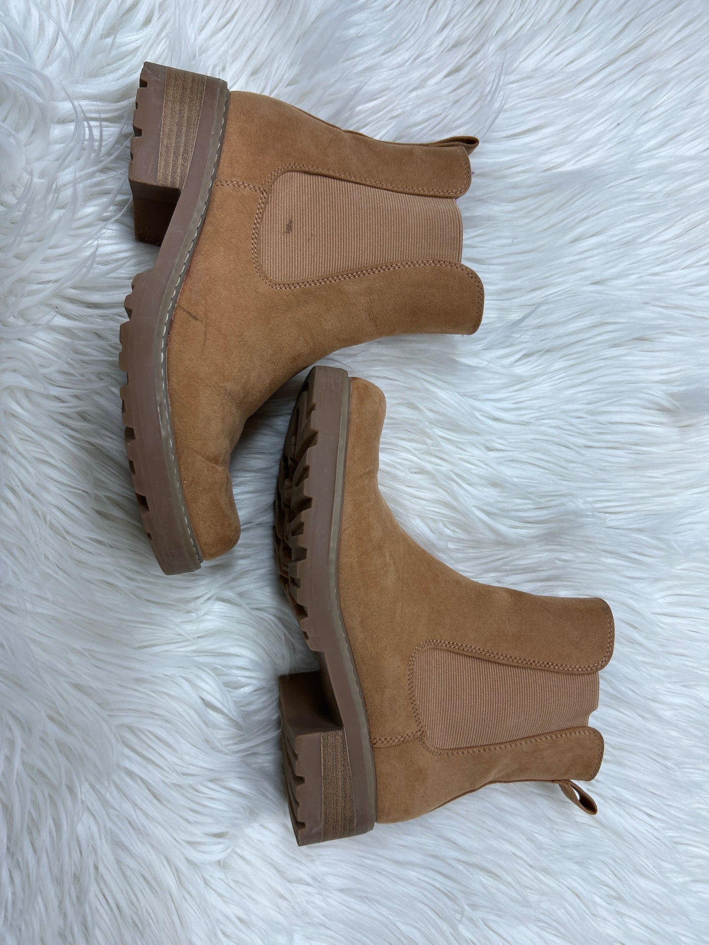 Boots Ankle Heels By Universal Thread In Brown, Size:7.5