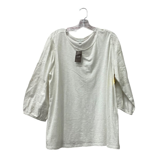 Top Ls By J. Jill In White, Size:Xl