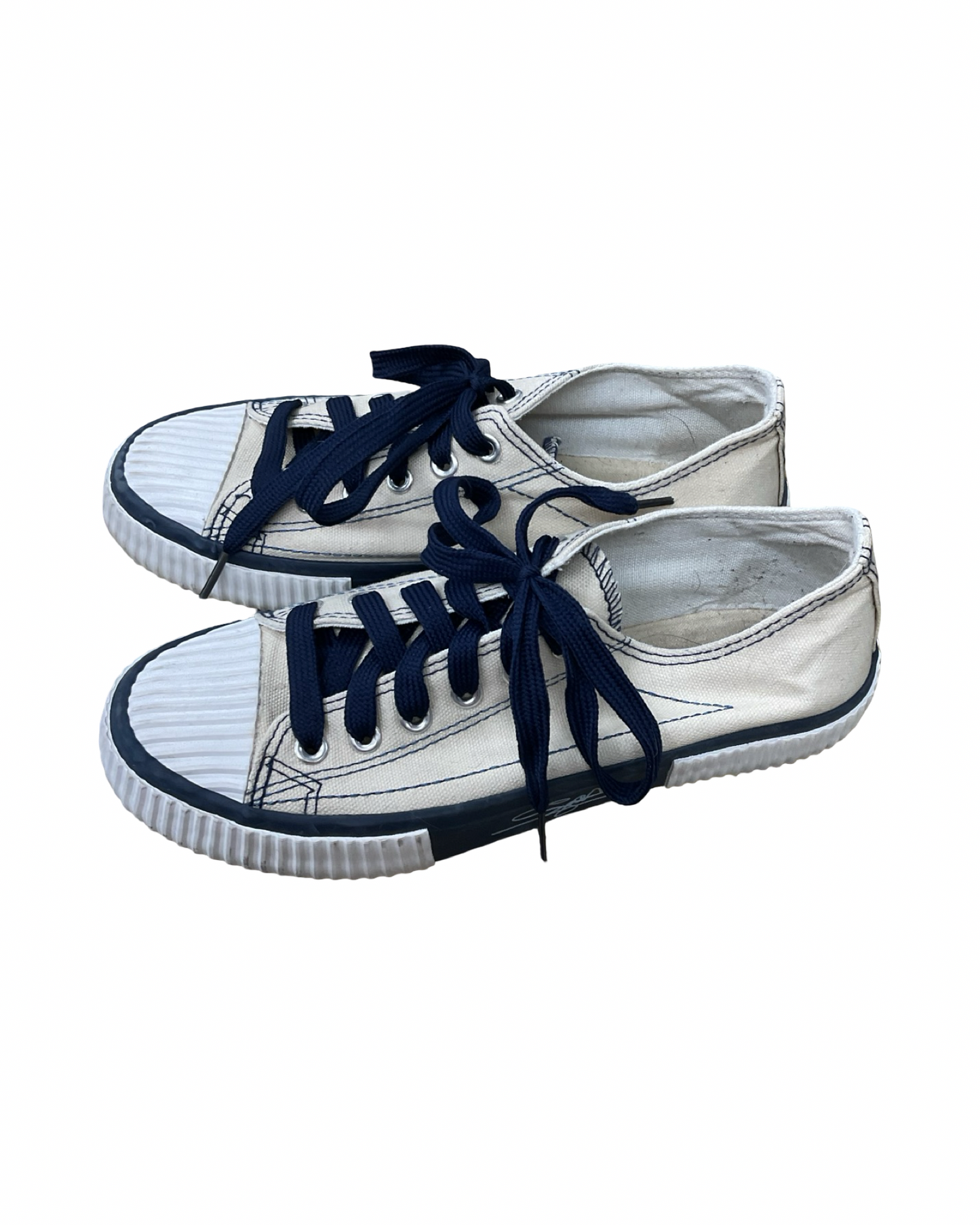 Shoes Flats By Clothes Mentor In Blue & Tan, Size:9.5