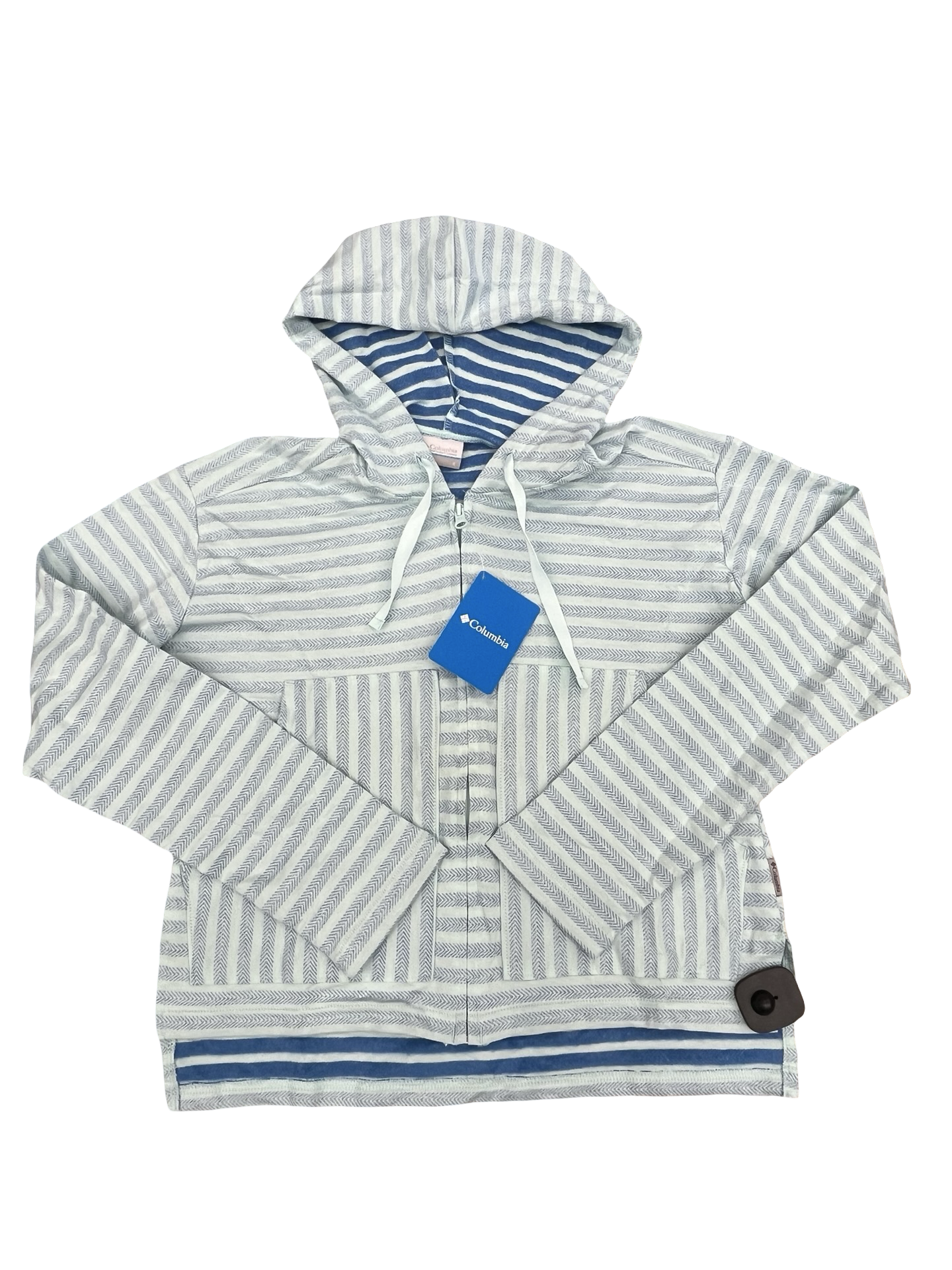 Athletic Top Ls Hoodie By Columbia In Striped Pattern, Size:S