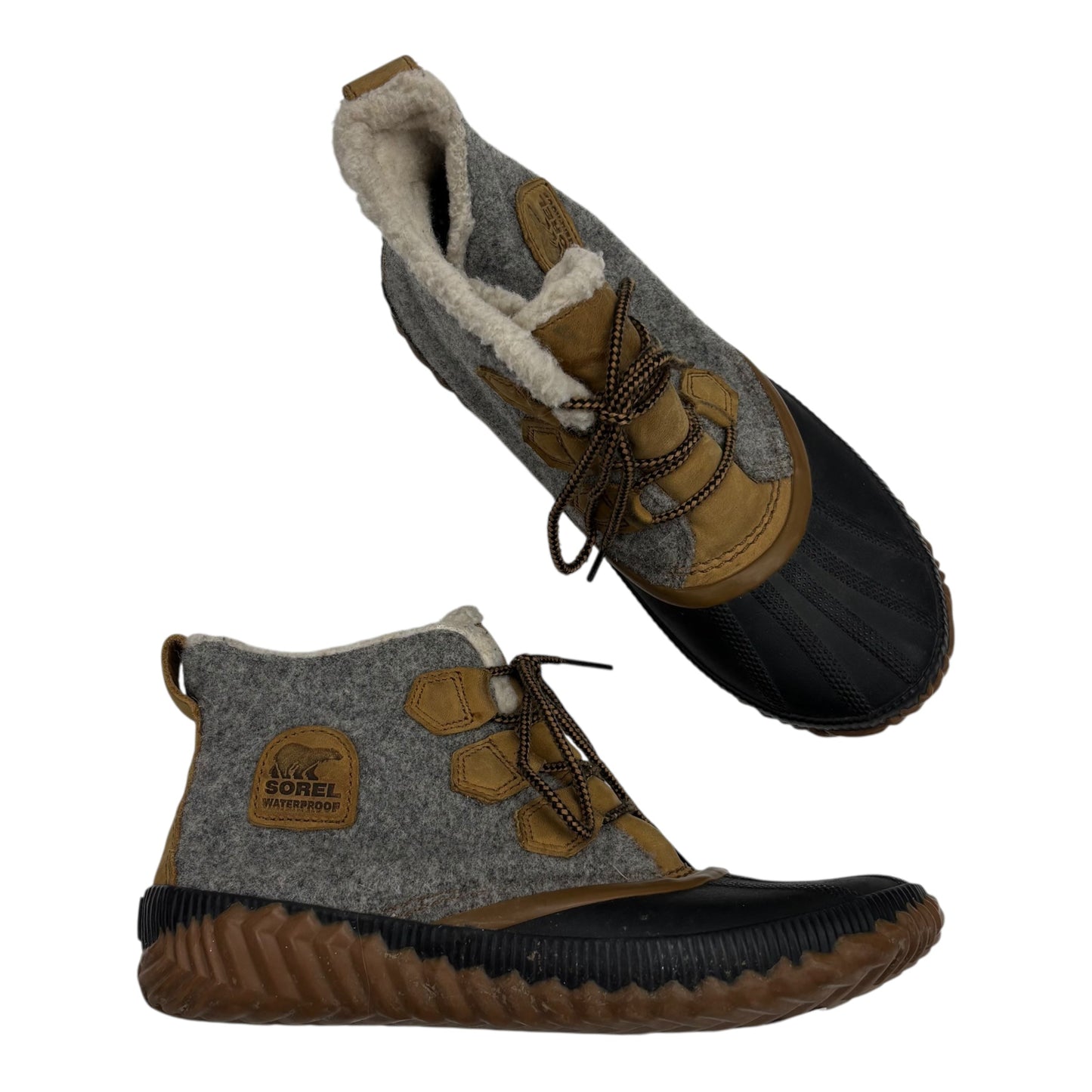 Boots Ankle Flats By Sorel In Grey, Size:9