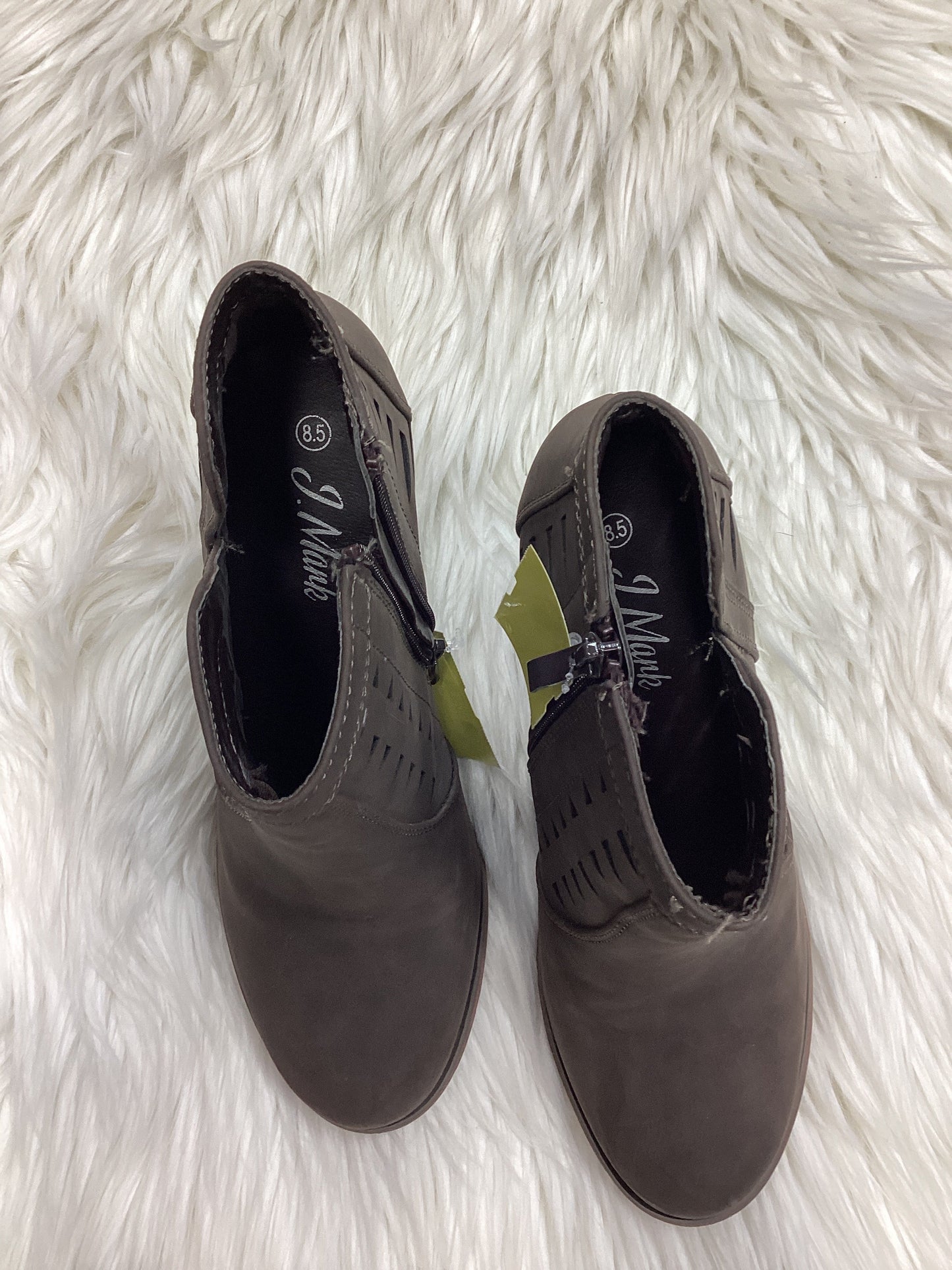 Boots Ankle Heels By Clothes Mentor In Taupe, Size:8.5