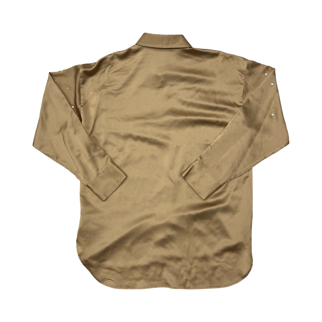 Top Ls Designer By Karl Lagerfeld In Gold, Size:S