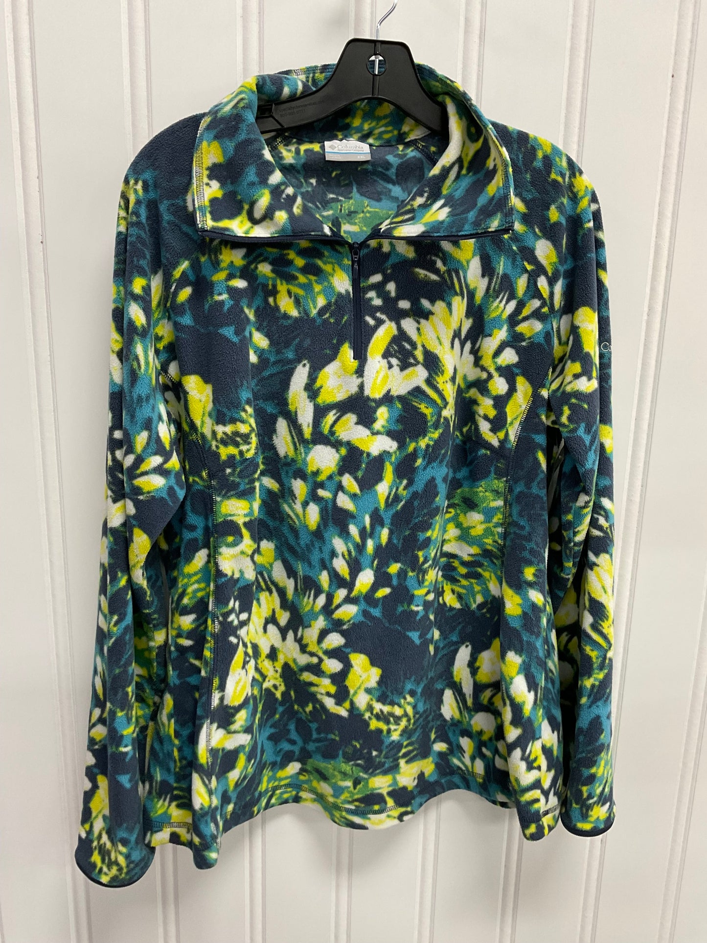 Athletic Fleece By Columbia In Blue & Green, Size:Xxl