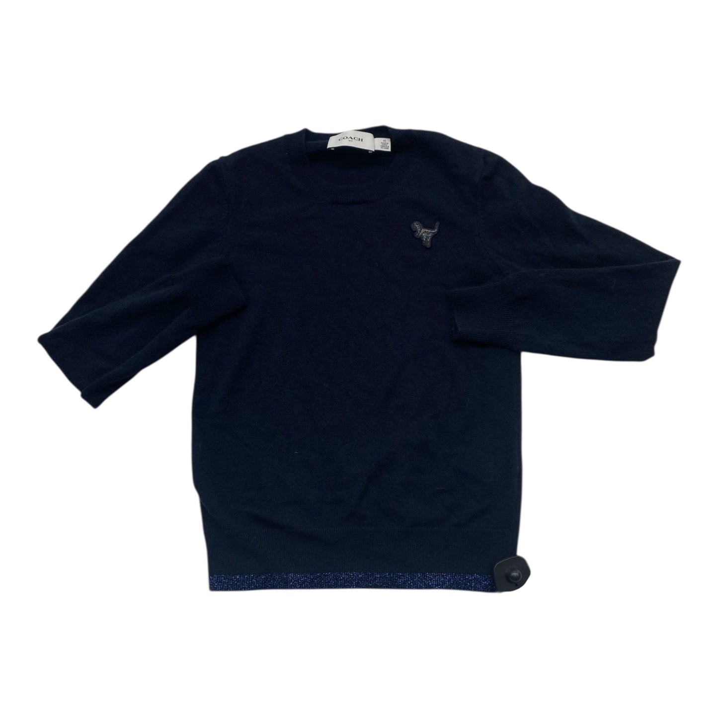 Sweater Designer By Coach In Navy, Size:Xs