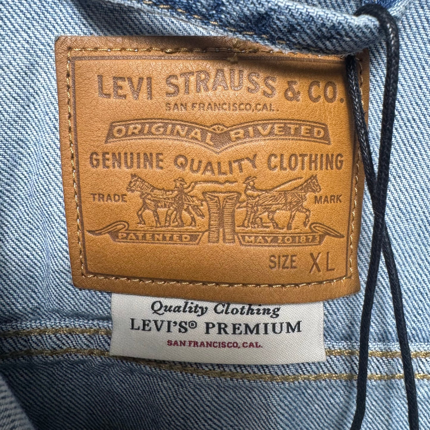 Jacket Denim By Levis In Blue Denim, Size: XL