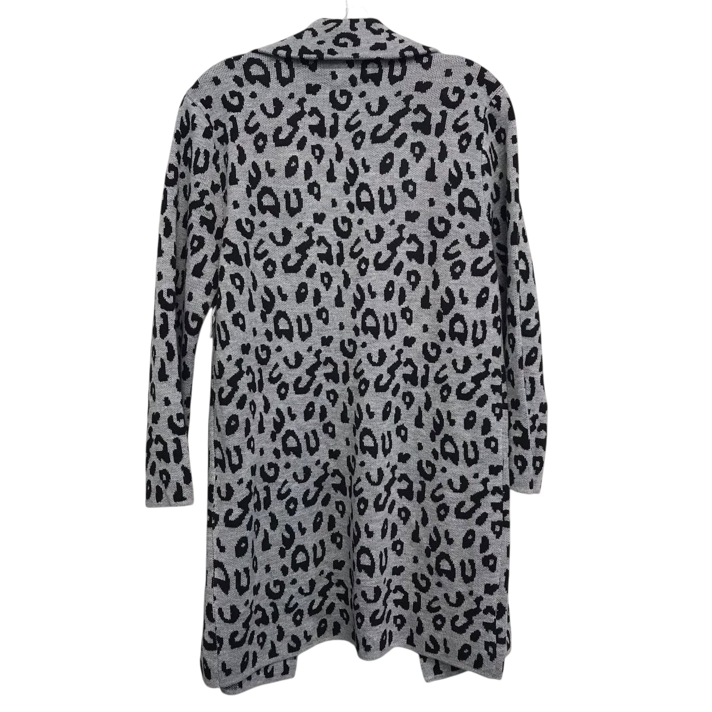 Sweater Cardigan By Anne Klein In Animal Print, Size:M