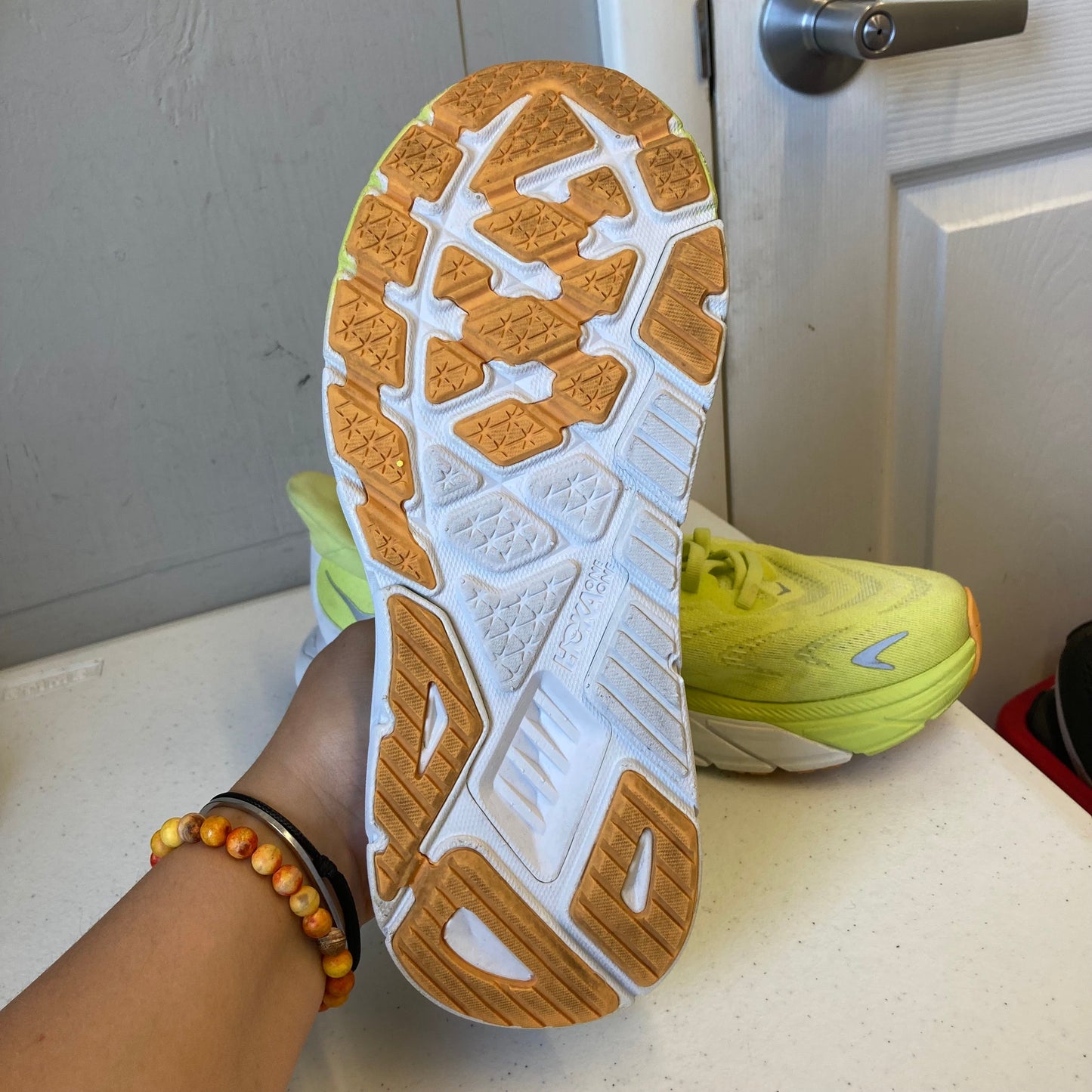 Shoes Athletic By Hoka In Yellow, Size:8.5
