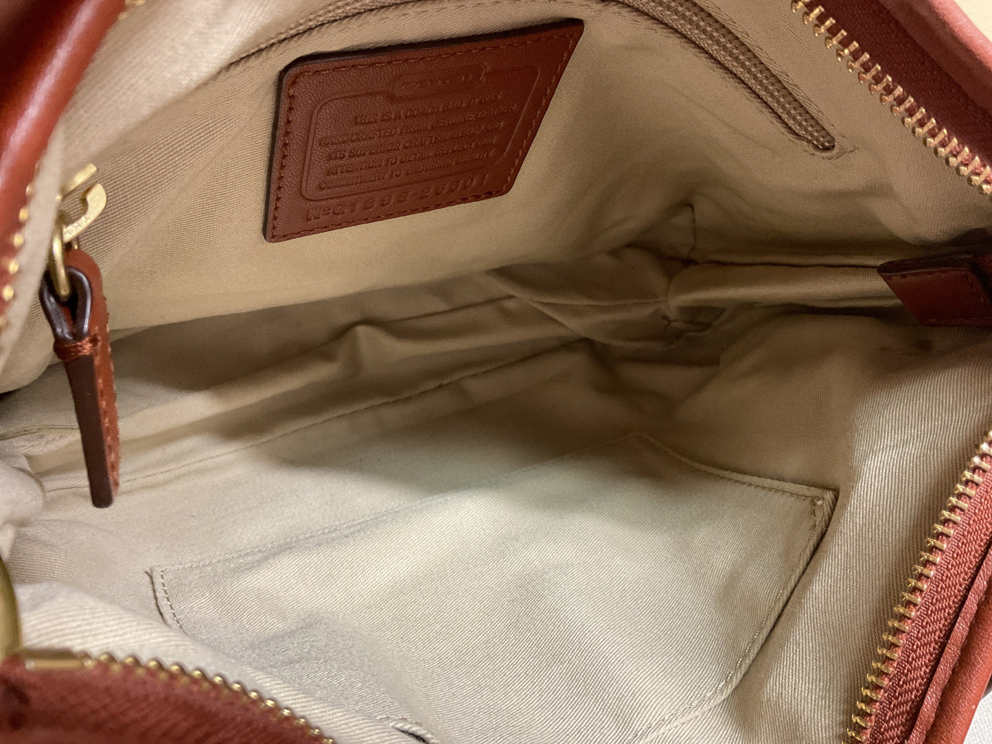 Handbag Designer By Coach In Brown, Size:Small