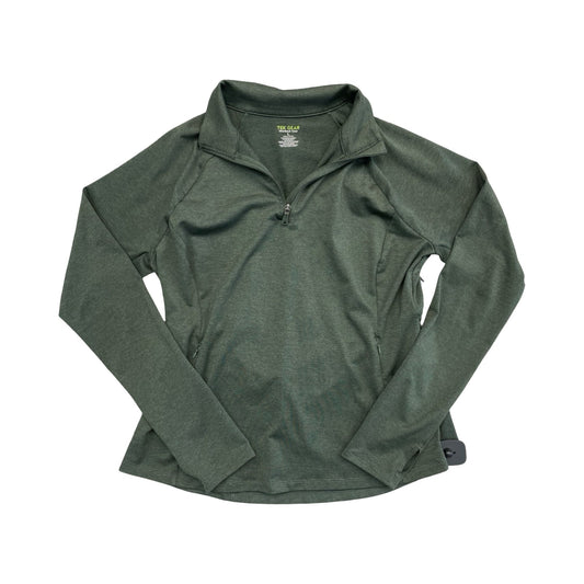 Athletic Top Ls Collar By Tek Gear In Green, Size:L