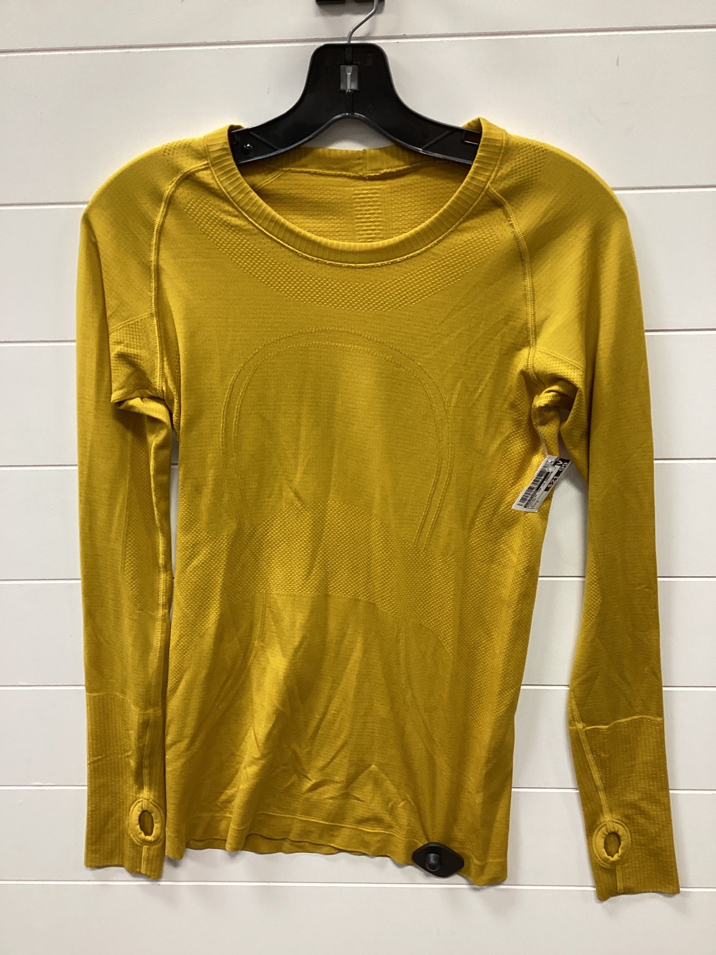 Athletic Top Ls Crewneck By Lululemon In Yellow, Size:6