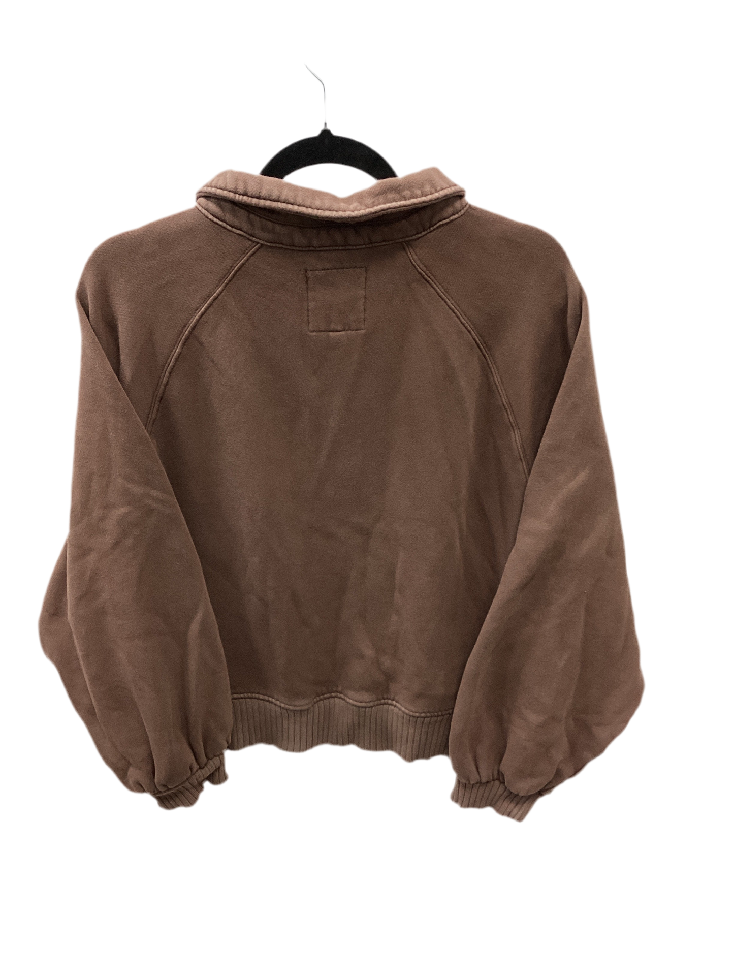 Athletic Top Ls Collar By Aerie In Brown, Size:L