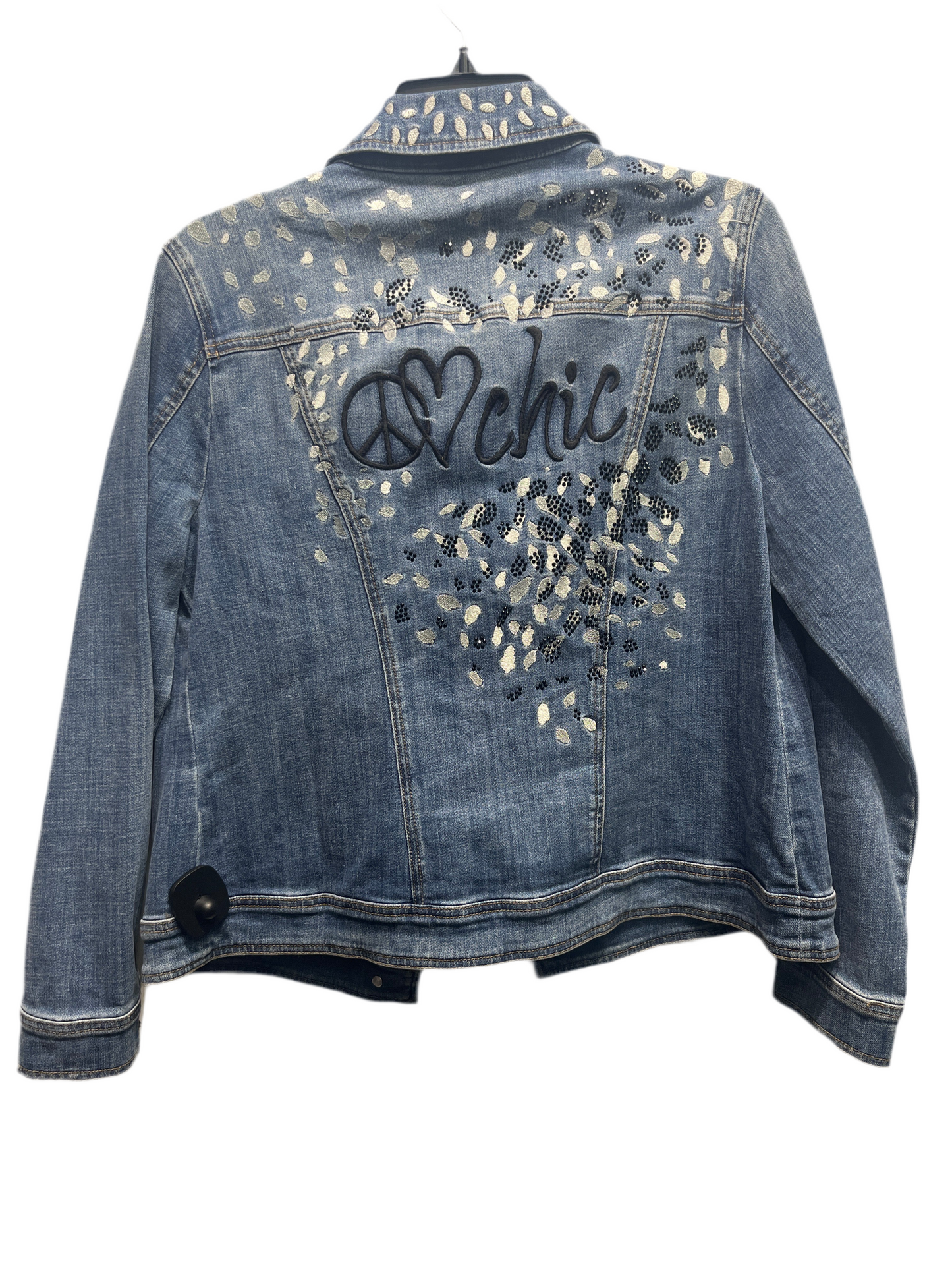 Jacket Denim By Chicos In Blue Denim, Size: M