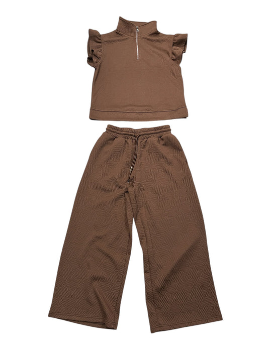 Pants Set 2Pc By Clothes Mentor In Brown, Size:S