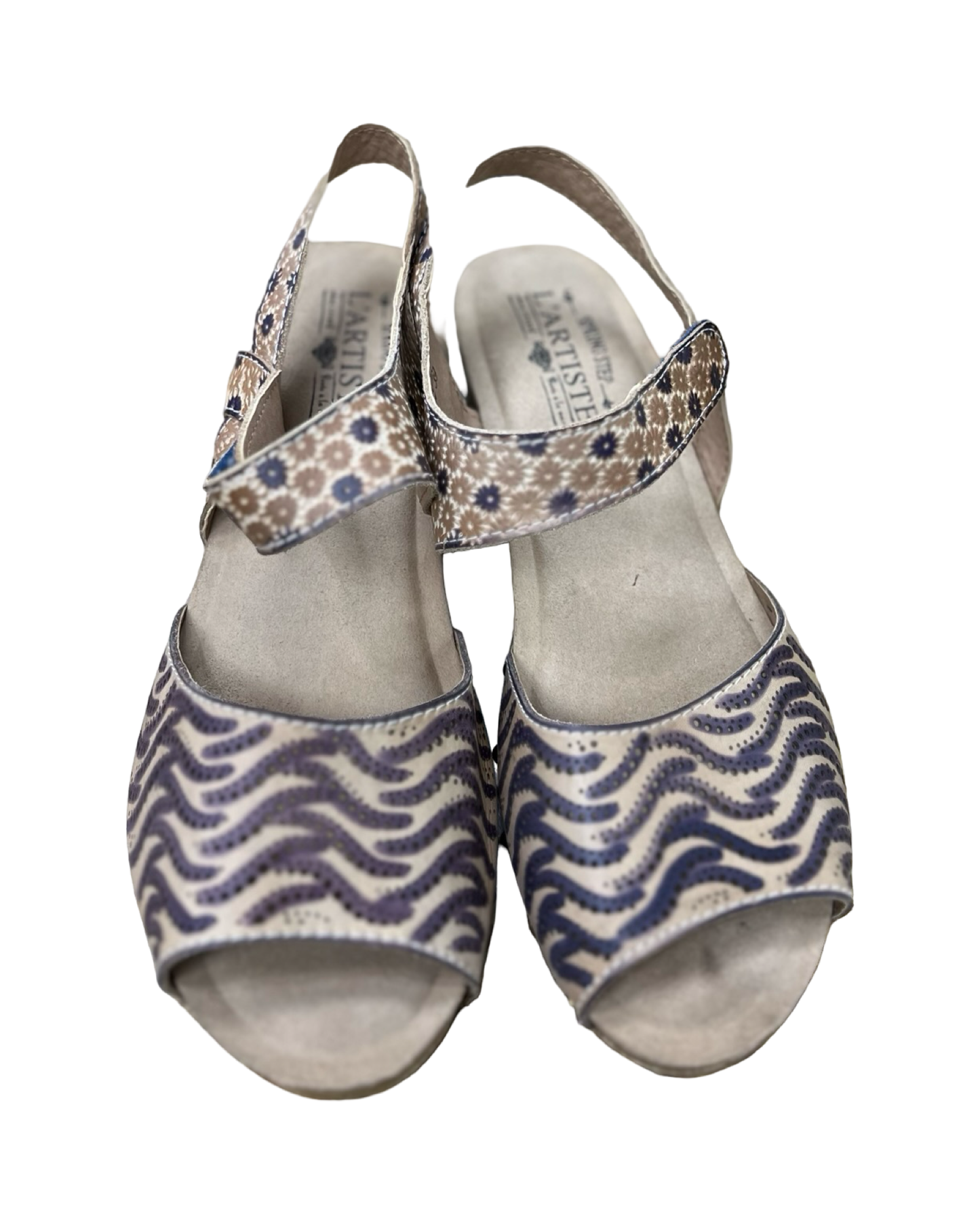 Sandals Heels Block By Clothes Mentor In Tan, Size:8.5