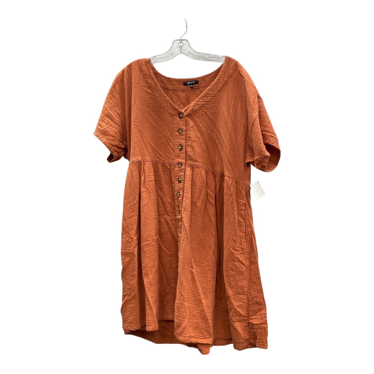 Dress Casual Short By Madewell In Orange, Size:Xl
