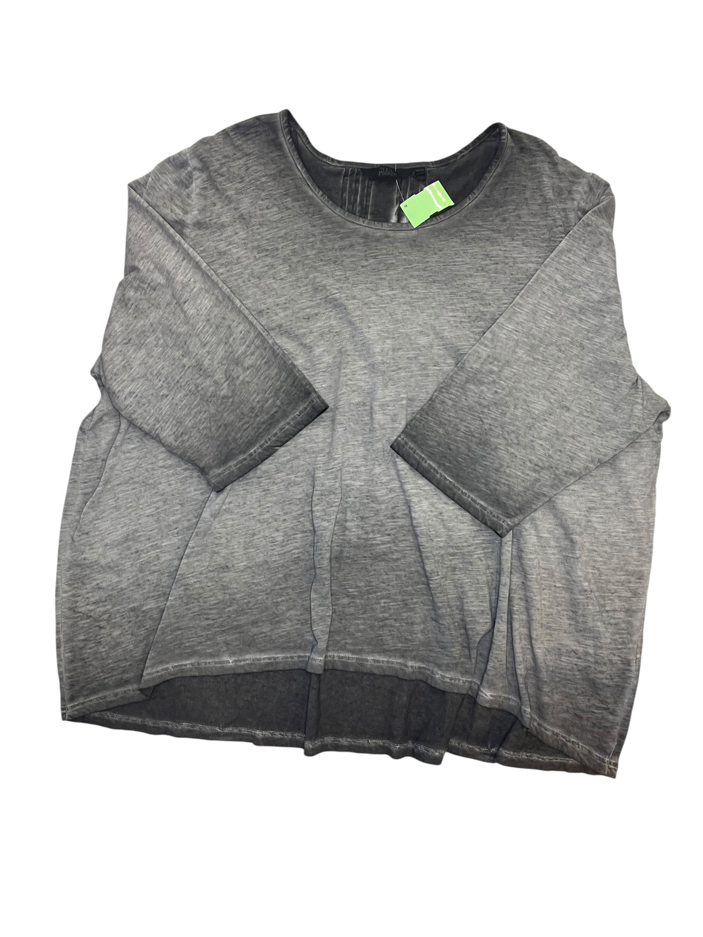 Top 3/4 Sleeve By Clothes Mentor In Grey, Size:4X