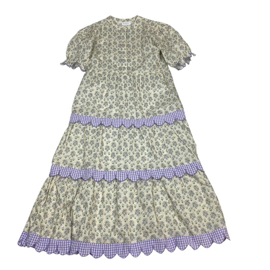 Dress Casual Midi By Shop the Mint In Cream & Purple, Size:S