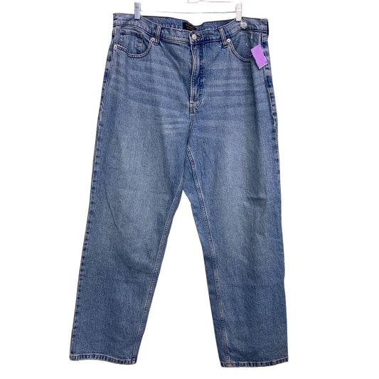 Jeans Straight By Banana Republic In Blue Denim, Size:16