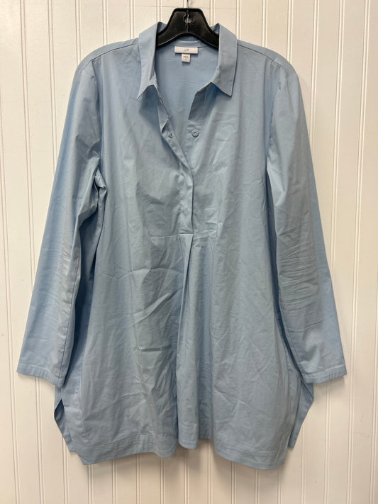 Blouse Ls By J. Jill In Blue, Size:M