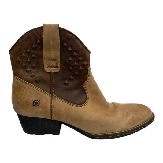 Boots Leather By Born In Brown, Size:11