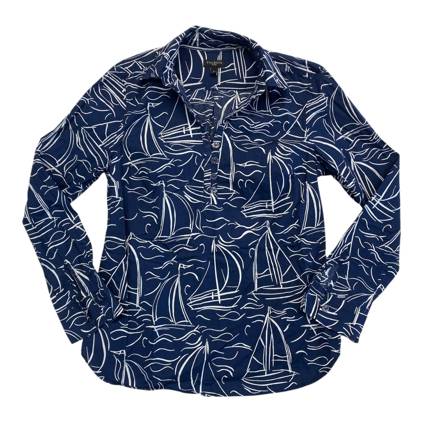 Top Ls By Talbots In Blue & White, Size:Xsp