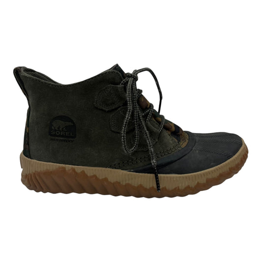 Boots Rain By Sorel In Green, Size:7