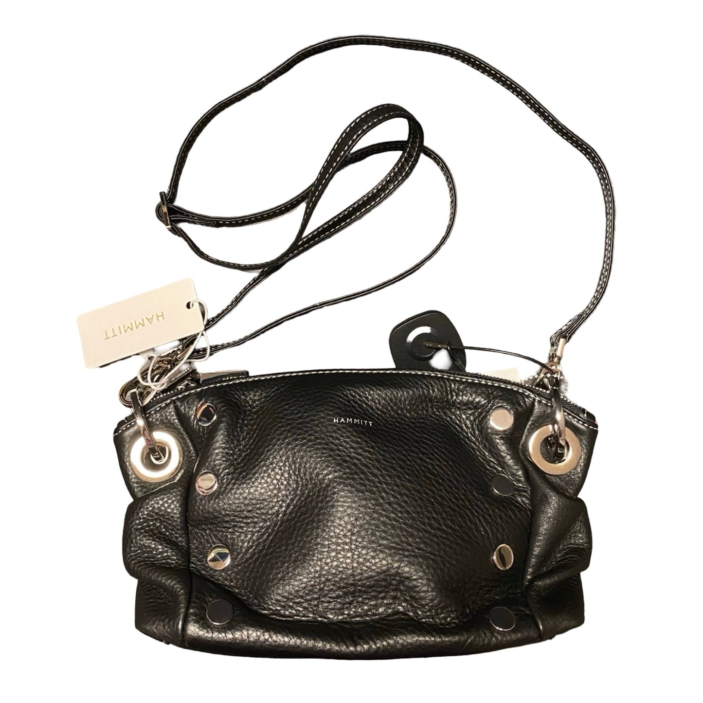 Handbag Designer By Hammitt In Black & Silver, Size:Small