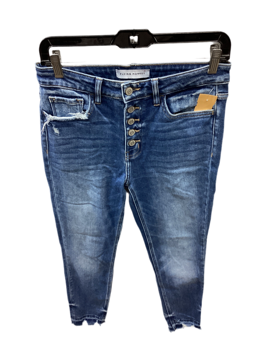 Jeans Skinny By Flying Monkey In Blue Denim, Size:6
