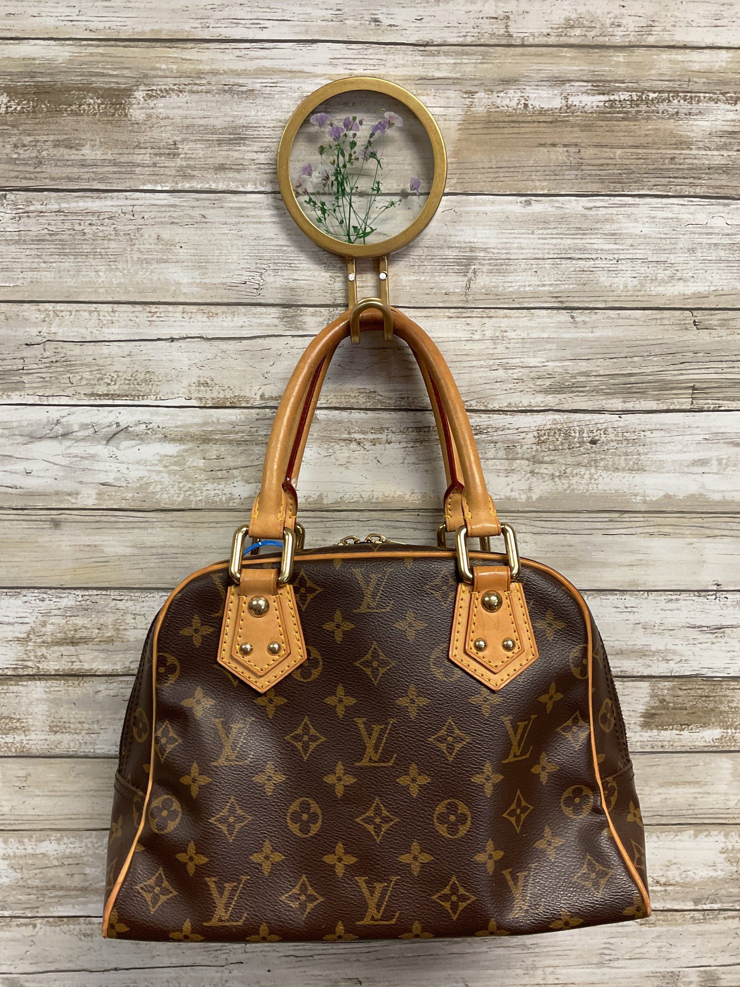 Handbag Luxury Designer By Louis Vuitton In Brown, Size:Medium