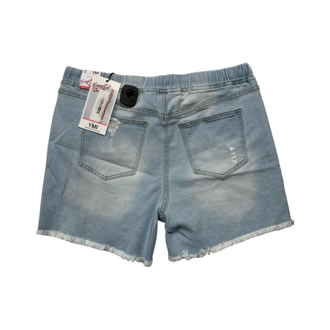 Shorts By Ymi In Blue Denim, Size:Xl