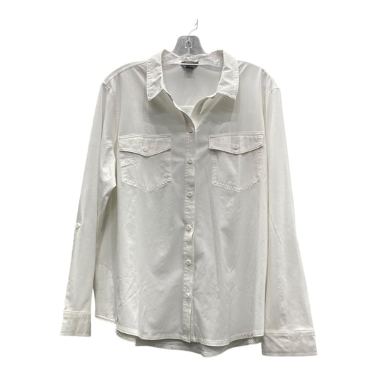 Top Ls By Eddie Bauer In White, Size:Xl