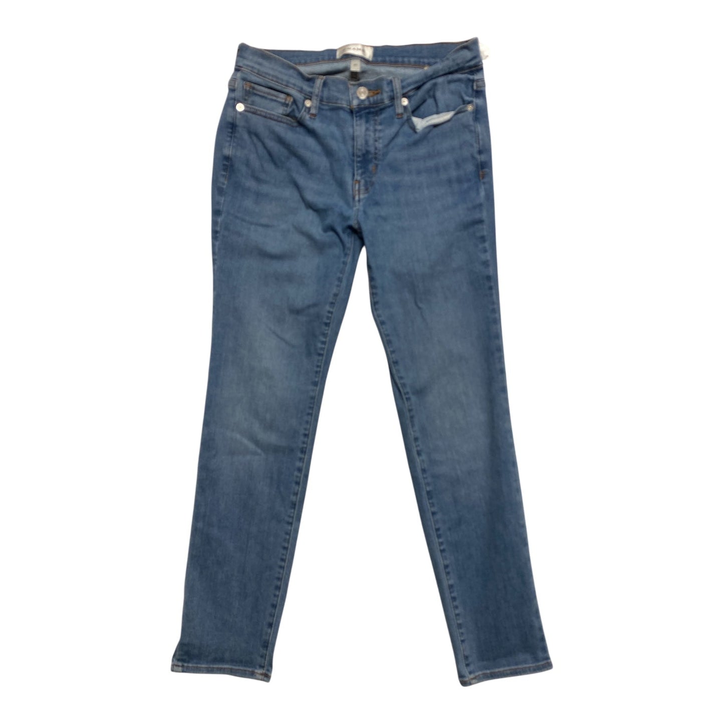 Jeans Straight By Frame In Blue Denim, Size:4