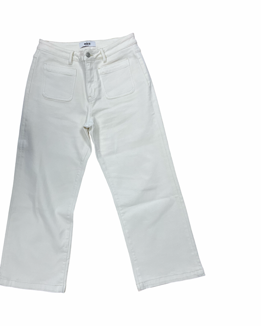 Jeans Wide Leg By Clothes Mentor In Cream, Size:10