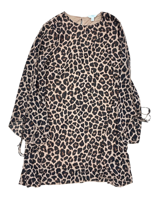 Dress Casual Midi By Time And Tru In Animal Print, Size:L