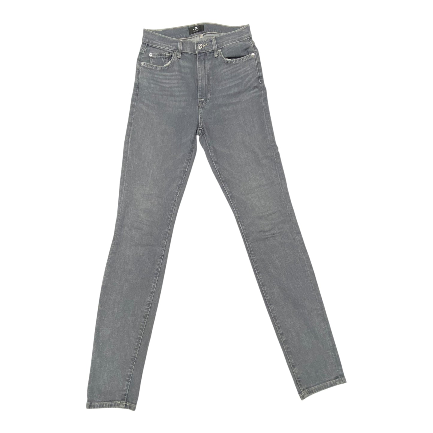 Jeans Skinny By 7 For All Mankind In Grey Denim, Size:4