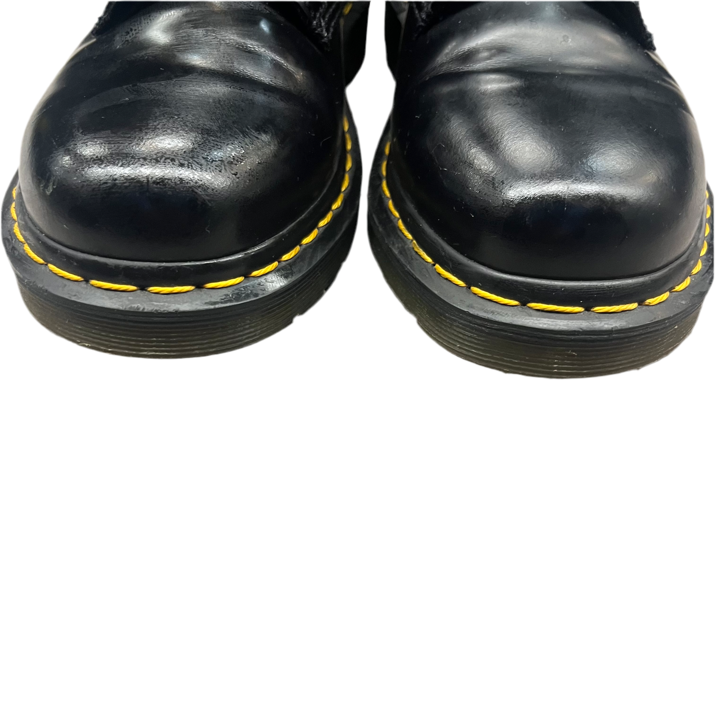 Boots Combat by Dr Martens In Black & Yellow, Size: 7