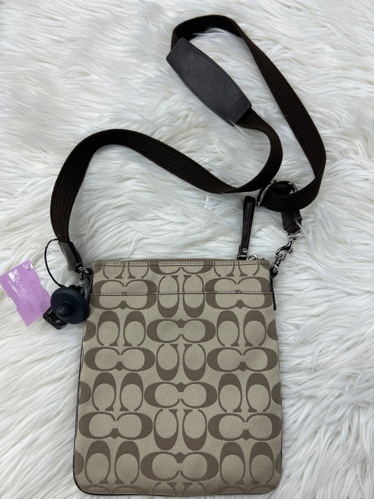 Crossbody Designer By Coach In Brown, Size:Small