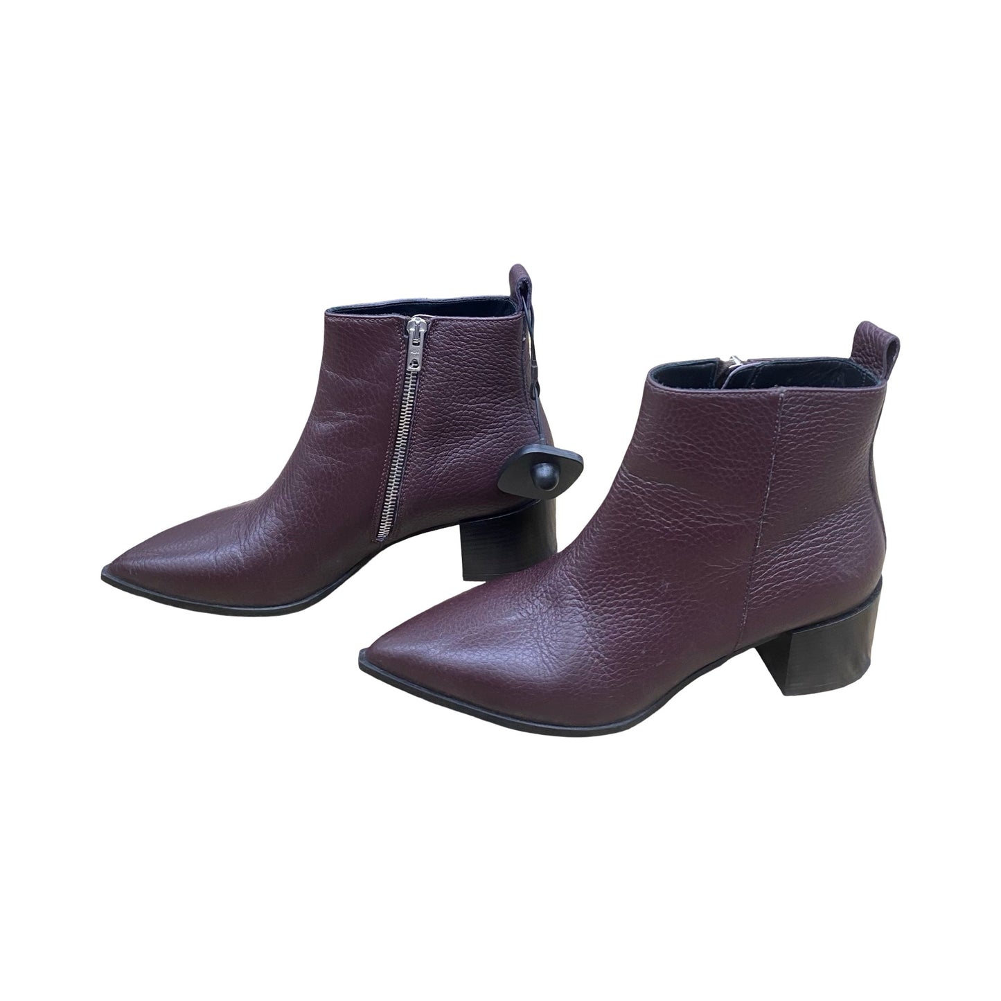 Boots Ankle Heels By Everlane In Purple, Size:7