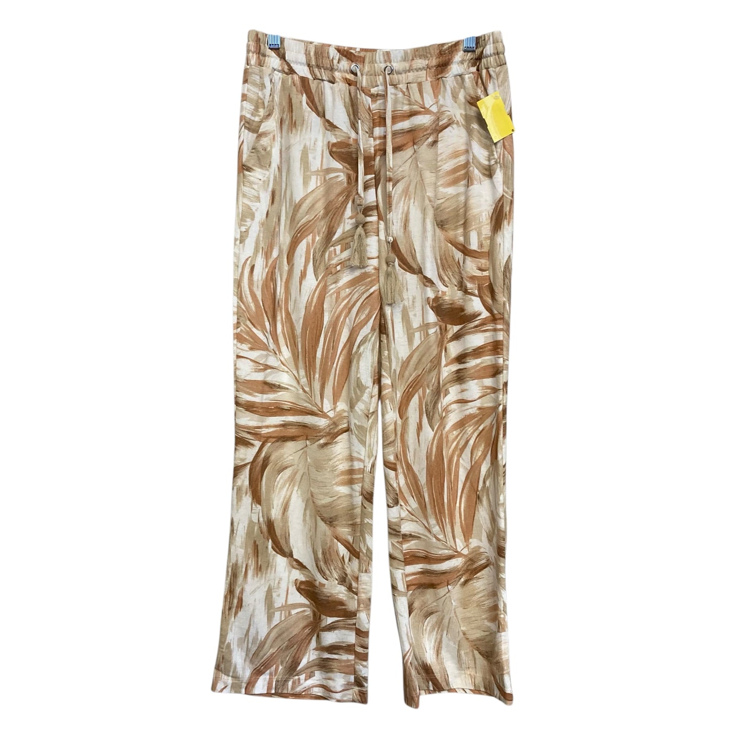 Pants Lounge By Belle Beach In Brown & Cream, Size:0P
