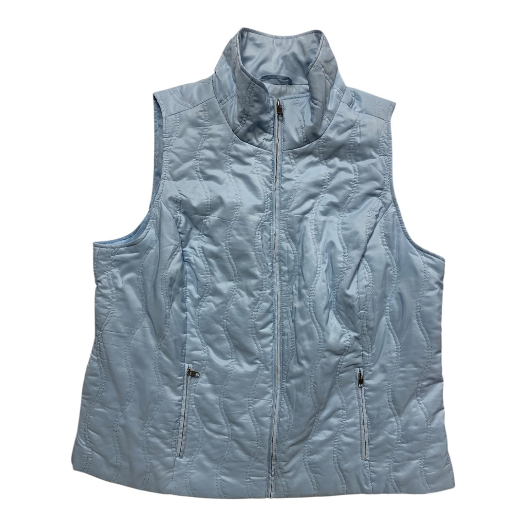 Vest Puffer & Quilted By Cj Banks In Blue, Size:1X