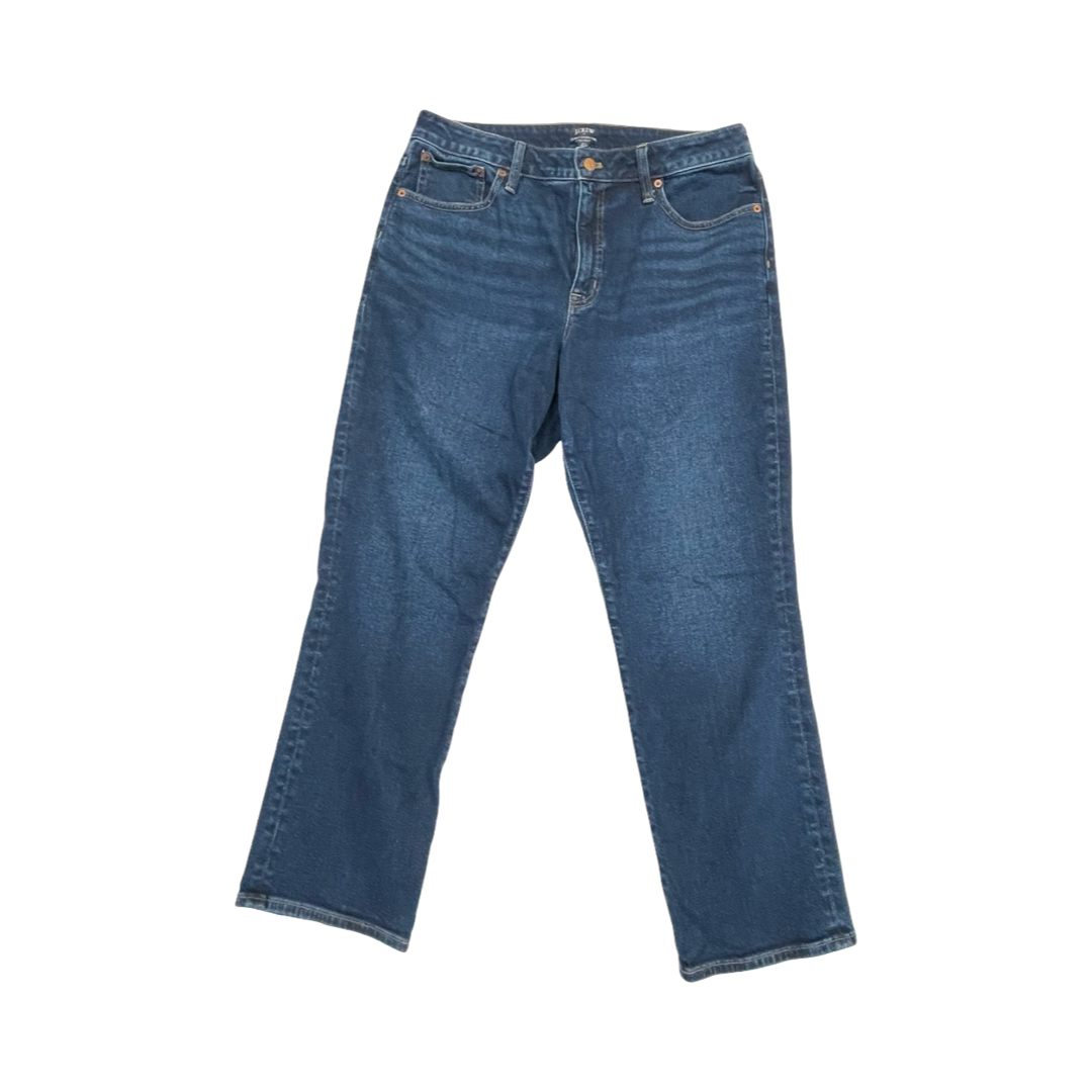Jeans Straight By J. Crew In Blue Denim, Size:12