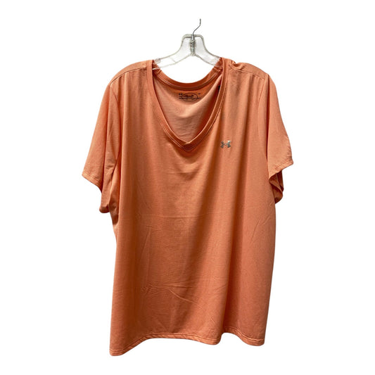 Athletic Top Ss By Under Armour In Orange, Size:3X