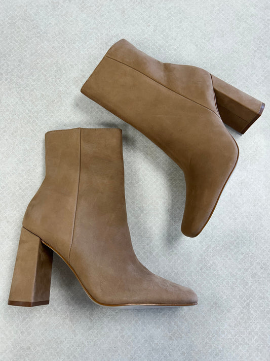 BOOTS ANKLE HEELS by STEVE MADDEN In TAN, Size: 9.5