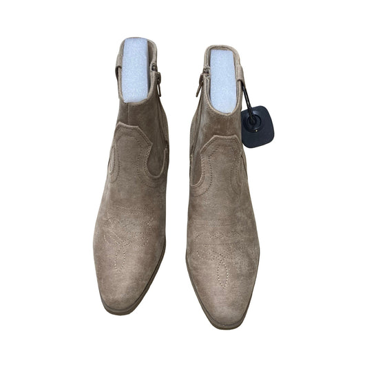 Boots Ankle Heels By Cushionaire In Brown, Size:8