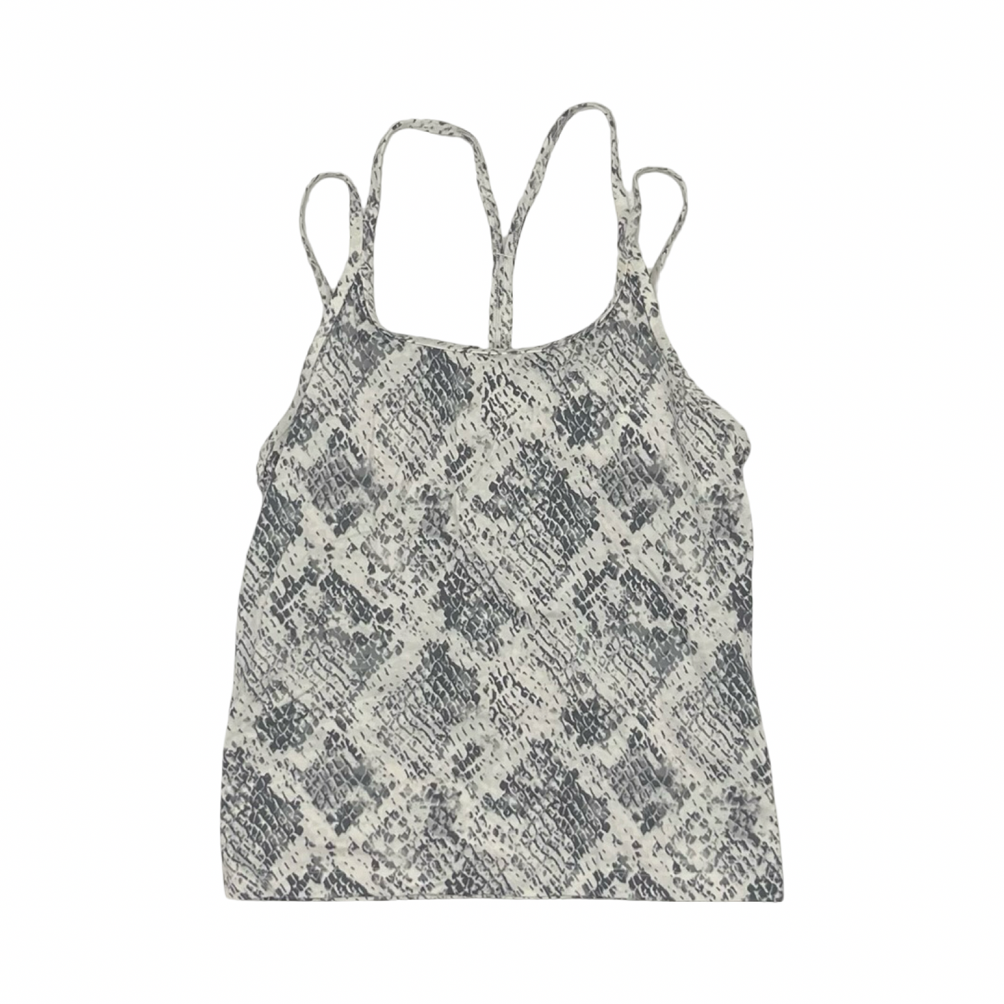 Athletic Tank Top By Pink In Grey & White, Size:M