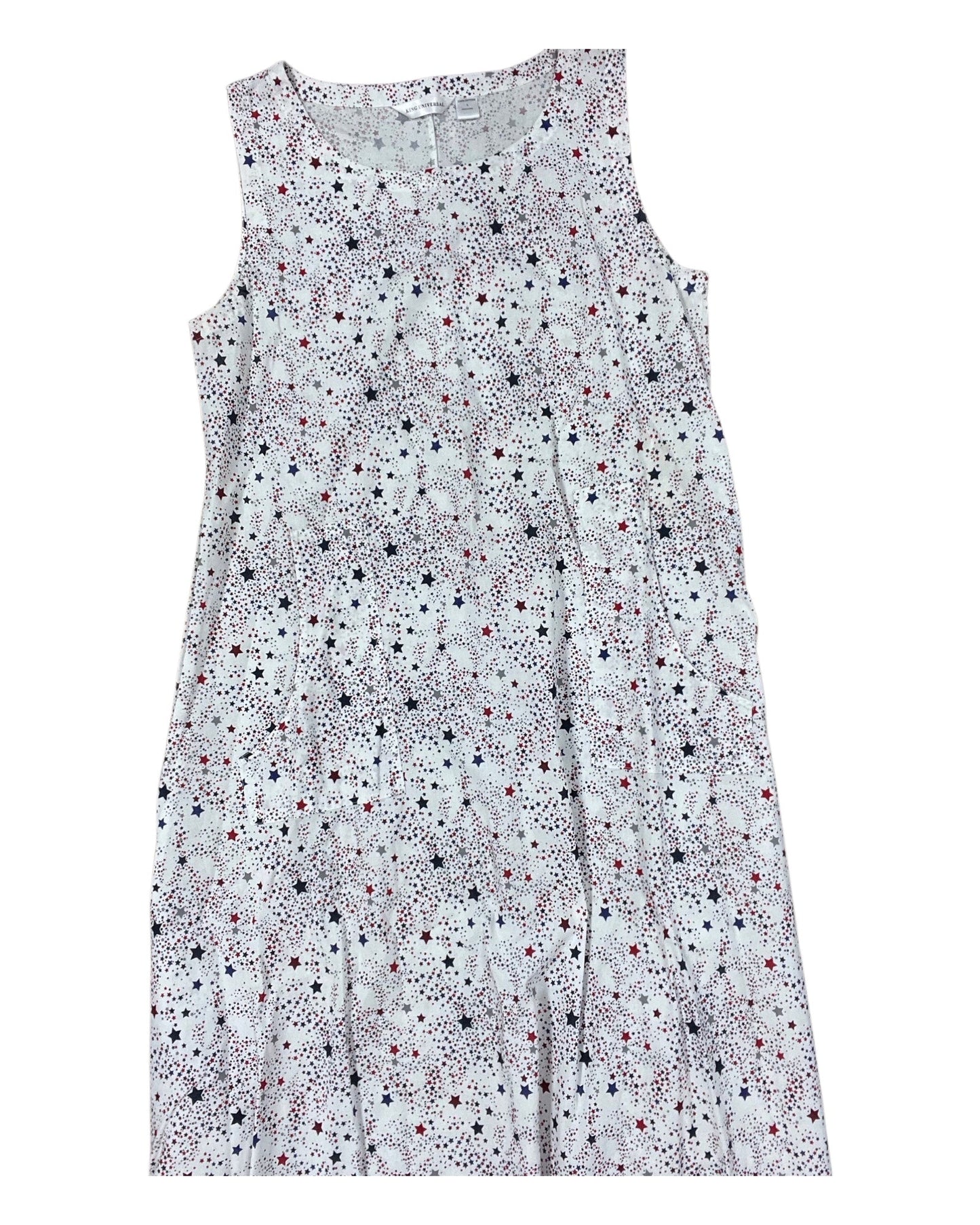Dress Casual Maxi By Cmc In Blue & Red & White, Size:L