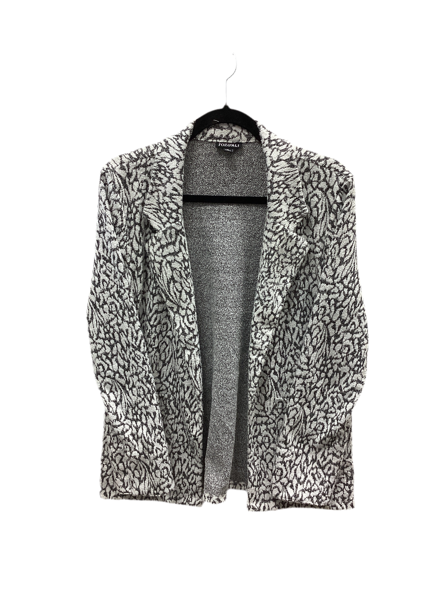 Sweater Cardigan By Roz And Ali In Cream & Silver, Size:M