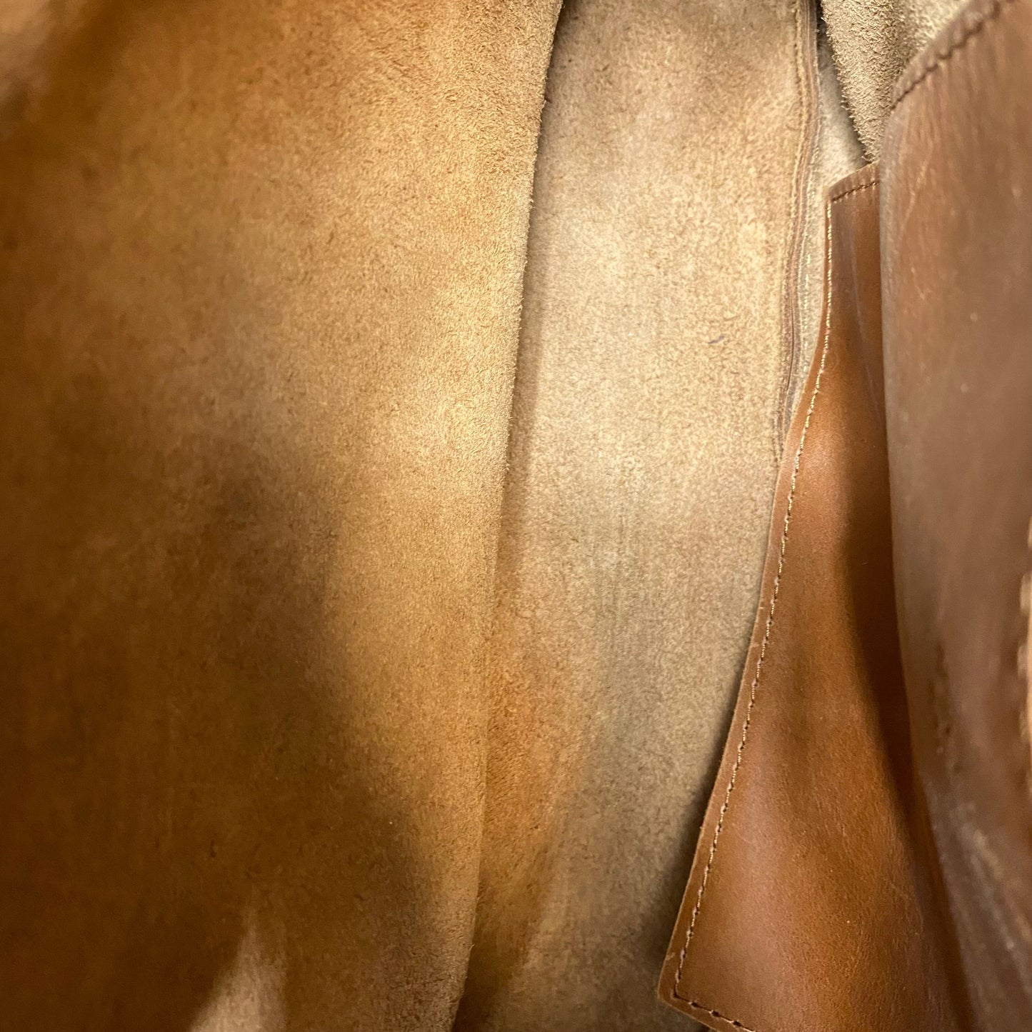 Handbag Leather By Raven + Lily, Size: Medium