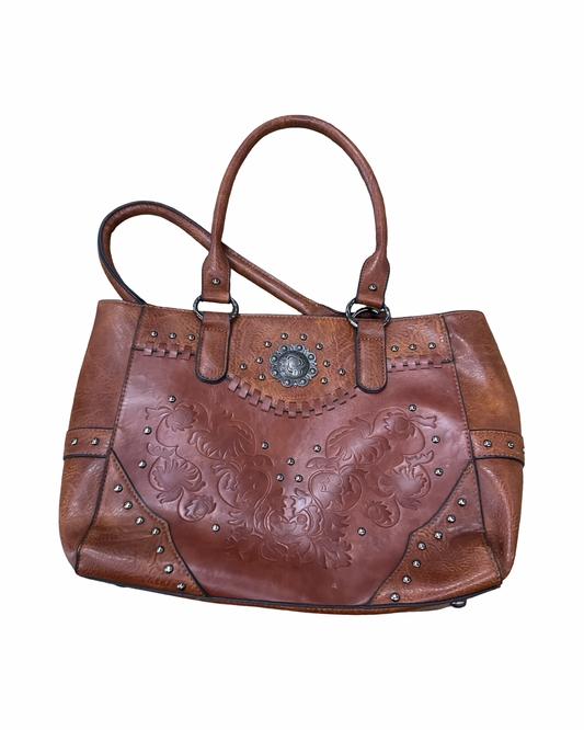 Handbag By Clothes Mentor In Brown, Size:Medium